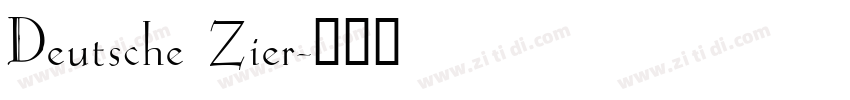 Deutsche Zier字体转换